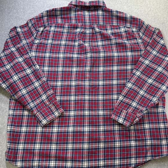 Men's Vineyard Vines 2XL Plaid Flannel Shirt Red Blue Classic Fit Tucker - Picture 7 of 8